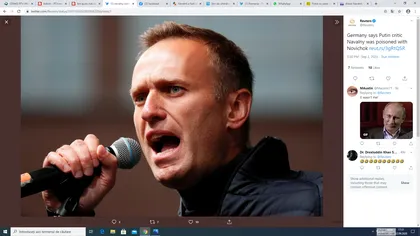 Guvernul german acuză oficial Rusia: Alex Navalnîi a fost otrăvit cu Noviciok. Reacţia Moscovei
