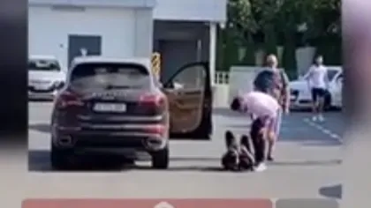 Imagini şocante! Brigitte Pastramă, bătută de soţul ei în parcarea unui supermarket VIDEO