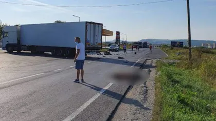 Accident dramatic pe DN1! Un motociclist a murit, după ce a fost lovit de un TIR, la iesirea din Făgăraş spre Braşov