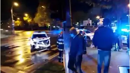 Poliţist rănit într-un accident în Capitală