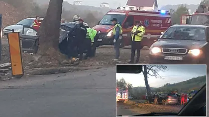 Accident cumplit în Bihor. Un şofer a murit pe loc după ce a intrat cu maşina într-un copac