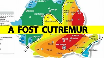 Cutremur în România. Epicentrul a fost la 44 de km de Bucureşti