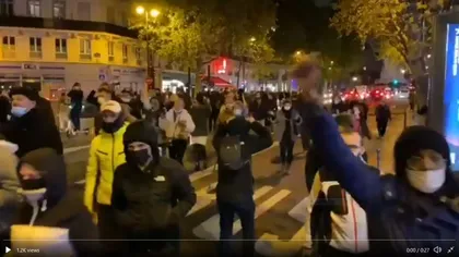 Protest de amploare în Paris faţă de măsurile anti-COVID. Sute de oameni sunt în stradă şi cer demisia preşedintelui Macron VIDEO