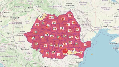 Harta celor mai afectate județe, în ziua în care România a depășit 150.000 de infectări cu COVID. Unde sunt cele mai multe cazuri