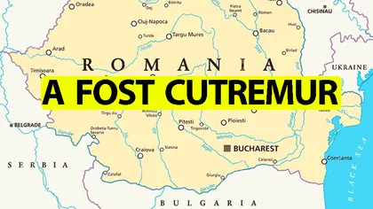 Cutremur în România. Seismul s-a produs în zona seismică Vrancea