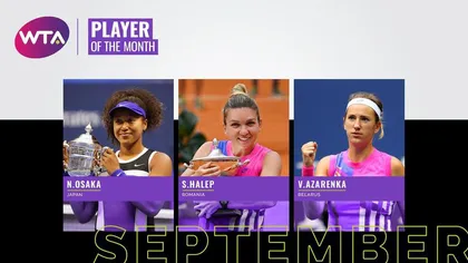 Simona Halep, nominalizată de WTA pentru titlul de jucătoarea lunii septembrie. Unde şi până când o poţi vota