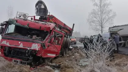 Accident cumplit între două camioane. Un şofer a murit pe loc