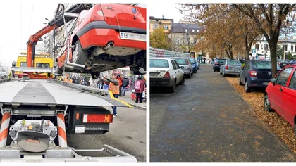 Maşinile parcate pe trotuar sau pe spaţii verzi pot fi ridicate de autorităţi de astăzi