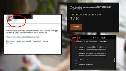 Elevii unui liceu din Bucureşti au dat test online la ora 22.41. Mesajul profesoarei: 