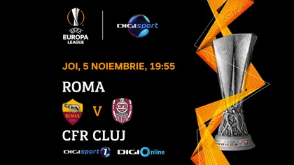 AS ROMA - CFR CLUJ 5-0. Umilinţă pentru Dan Petrescu în Europa League. Campioana României a căzut pe locul 3 în grupă