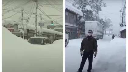 Ninsori abundente în Japonia. Stratul de zăpadă măsoară doi metri
