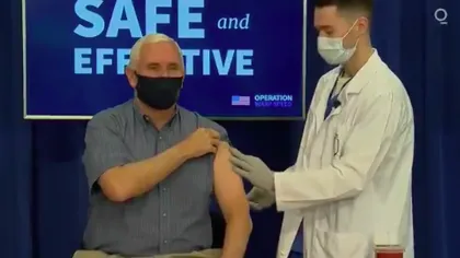 Mike Pence, vicepreşedintele SUA, s-a vaccinat public anti-Covid. LIVE VIDEO de la eveniment