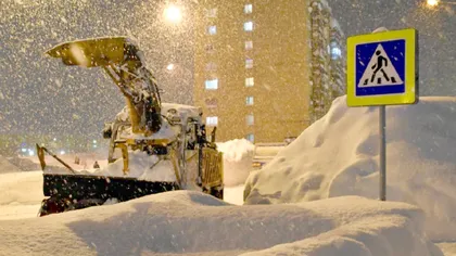 A nins în cinci zile cât în două luni. Viaţa printre nămeţi, imagini fantastice din cel mai nordic oraş al Rusiei