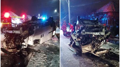 Accident grav în Mureş. O persoană decedată şi alte două rănite, după ce autoturismul în care se aflau s-a răsturnat