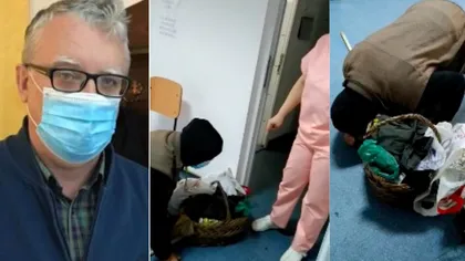 Reacția managerului spitalului din Corabia după apariția imaginilor în care un bătrân căzut în genunchi cerea ajutor pe holurile spitalului: 