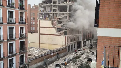 Explozie puternică în centrul Madridului. Sunt cel puţin doi morţi, mai multe clădiri au fost afectate VIDEO