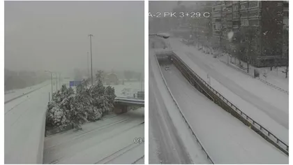 Furtuna de zăpadă Filomena face prăpăd în Spania. Oameni blocaţi în maşini pe timpul nopţii, copaci căzuţi şi străzi blocate