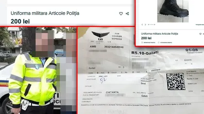 Un poliţist local şi-a scos uniforma la vânzare pe OLX. Coletul a ajuns la şeful său VIDEO