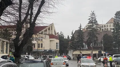 Alerta privind bomba de la banca din Bistriţa, dată de un bărbat drogat care furase o maşină