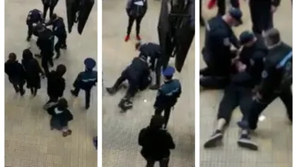 Bărbat încătuşat de jandarmi la metrou Piaţa Unirii pentru că nu purta mască VIDEO