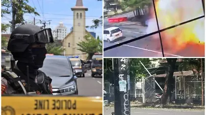 Atac cu bombă la o biserică în Indonezia, chiar în Duminica Floriilor. Mai mulţi credincioşi au fost răniţi. Imagini şocante cu momentul exploziei VIDEO