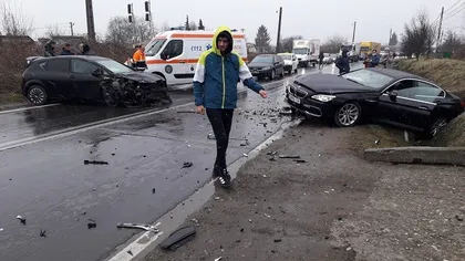 Cinci fotbalişti români au suferit un accident rutier. Se deplasau către locul disputării unui meci