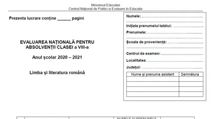 Evaluarea Națională 2021. Barem de corectare la simulare la proba de Limba română cu greşeli