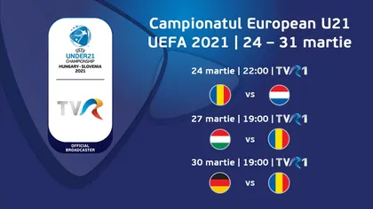 TVR transmite integral Euro U21. România debutează pe 24 martie. Programul meciurilor