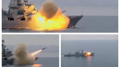 Rusia a lansat, în premieră, o rachetă supersonică Vulkan în Marea Neagră VIDEO