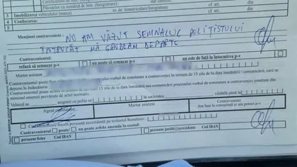 Cel mai sincer şofer din Botoşani. Mesajul scris pe amendă a devenit viral