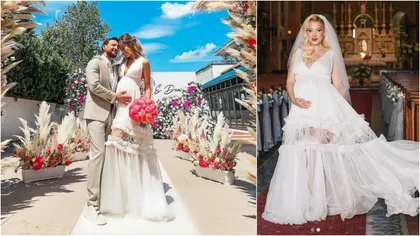 Soția lui Dani Oțil, Gabriela Prisecariu, a purtat o rochie de mireasă identică cu a unei alte vedete din România. Cine a fost faimosul designer?