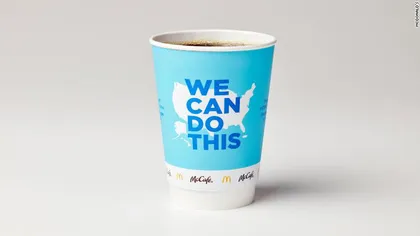 Cafeaua de la McDonald's vine într-un nou ambalaj. Compania schimbă paharele pentru a promova vaccinul anti-Covid