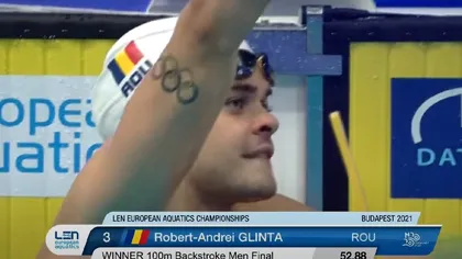 Performanţă istorică la Campionatul European de Nataţie: Robert Glinţă a câştigat medalia de aur la 100 metri spate