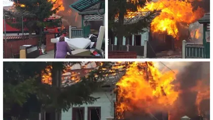 Incendiu de proporţii în Suceava. Cinci gospodării au fost cuprinse de flăcări