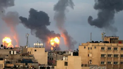 Israelul a bombardat rețeaua de tuneluri subterane din Fîşia Gaza VIDEO