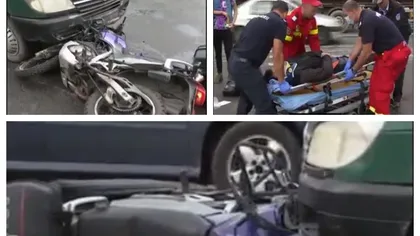 Accident înfiorător pe şoseaua Chitilei din Capitală. Motociclist, spulberat de o autoutilitară