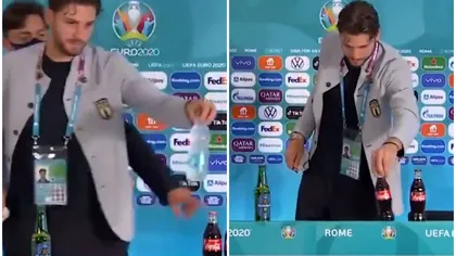 Sticlele de Coca Cola au devenit problema fotbaliştilor la Euro 2020: Ce s-a întâmplat după gestul lui Cristiano Ronaldo -  VIDEO