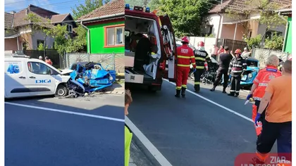 Accident cumplit în Hunedoara. Un poliţist aflat la volanul unui trabant a murit pe loc