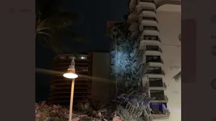Un bloc de 12 etaje s-a prăbuşit în Miami. Un băiat a fost scos în viaţă de sub dărâmături. VIDEO