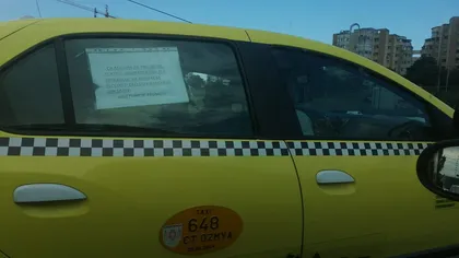 Mesaj hilar pus în geamul mașinii unui taximetrist din Constanța. Imaginile au devenit virale!