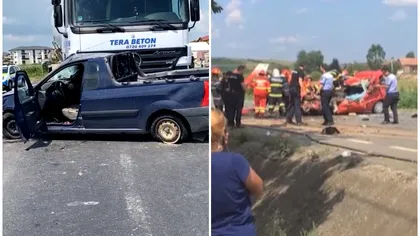 Val de accidente pe şoselele din ţară. Un preot a murit, iar soţia şi fiica, în stare critică, în urma impactului cu un tir. VIDEO