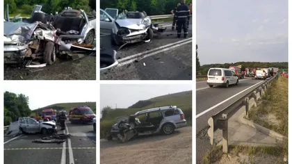 Accident grav în Cluj. Patru persoane au fost rănite după ce două autoturisme s-au izbit puternic