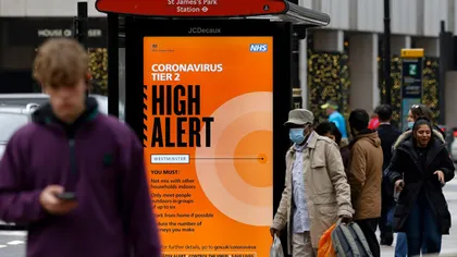 Coronavirus Marea Britanie: Numărul cazurilor a crescut cu aproape 41% într-o săptămână. Situaţia se agravează în Europa