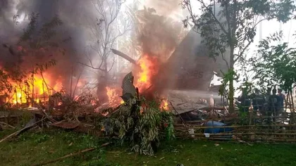Tragedie aviatică. O aeronavă militară cu 92 de persoane la bord s-a prăbuşit în Filipine UPDATE
