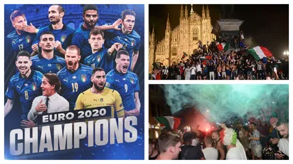 Italia petrece după câştigarea EURO 2020! Imagini spectaculoase cu bucuria fanilor VIDEO