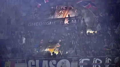 Moment macabru la meciul Steaua - Csikszereda. Război total între fanii roş-albaştrilor şi Gigi Becali