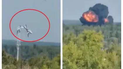 Un avion a luat foc în zbor şi s-a prăbuşit. Imagini şocante cu momentul impactului