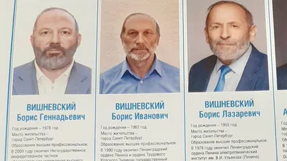 Tactica lui Vladimir Putin de a deruta alegătorii. Trei candidaţi cu acelaşi nume şi aceeaşi înfăţişare, pe un afiş alectoral
