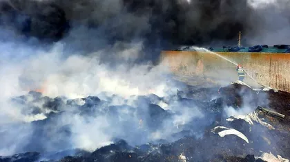 Incendiu de proporţii lângă Bucureşti. Populaţia, avertizată prin Ro Alert să stea în case VIDEO