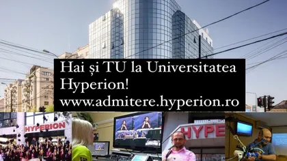 Admitere la Universitatea Hyperion, sesiunea septembrie 2021